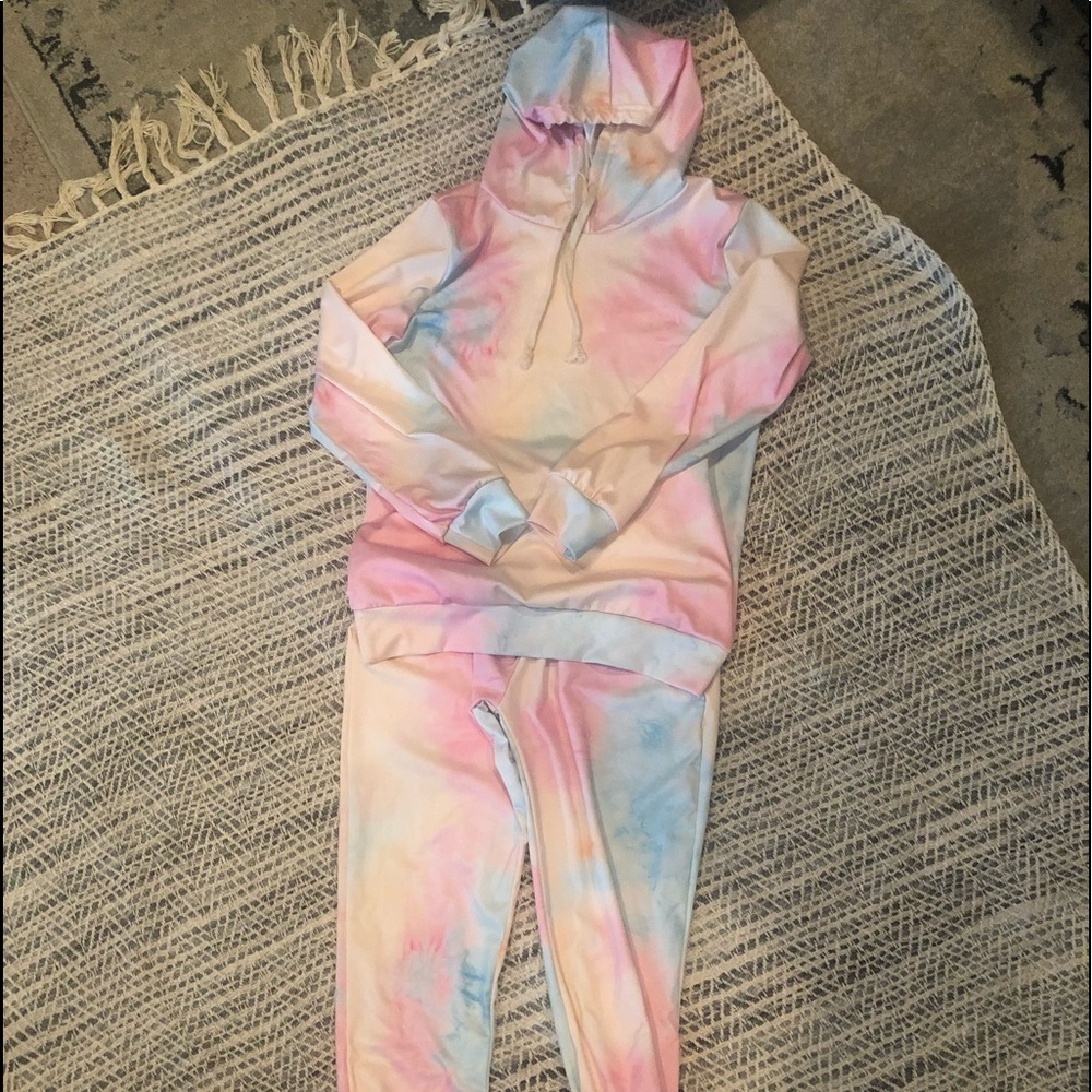 Cotton Candy Tye Dye Jogger Set Size Small